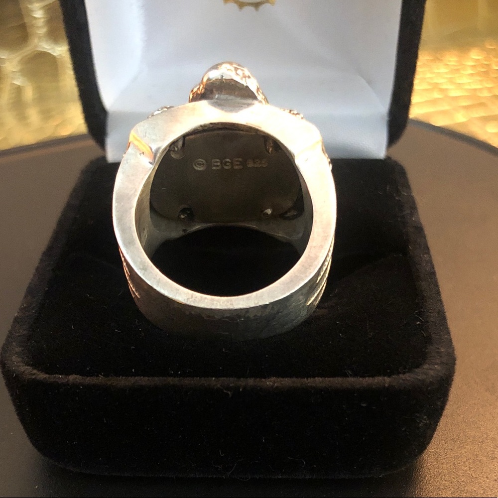 🏍 Silver & Onyx Motorcycle Ring - Picture 11 of 13